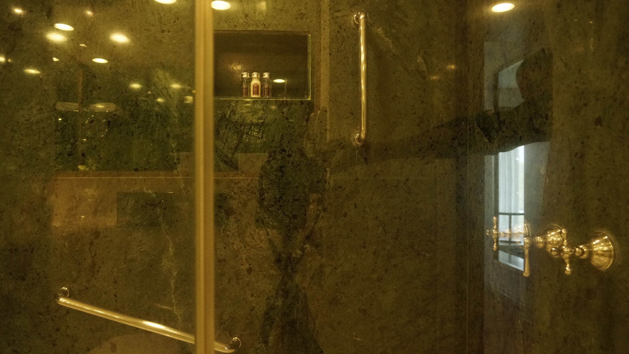 ホテル タージ チャンディーガル Chandīgarh エクステリア 写真 A shower with a sliding door